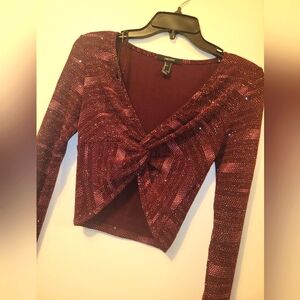 F21:Glittery Crop Top